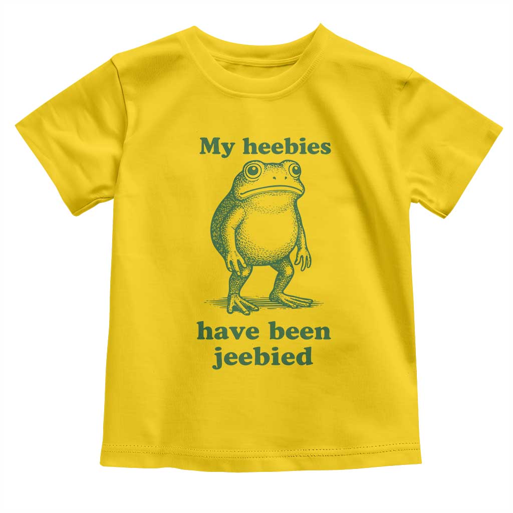 Funny Frog Toddler T Shirt My Heebies Have Been Jeebied Weirdcore Meme TS10 Daisy Print Your Wear