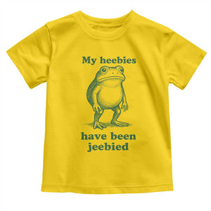 Funny Frog Toddler T Shirt My Heebies Have Been Jeebied Weirdcore Meme TS10 Daisy Print Your Wear