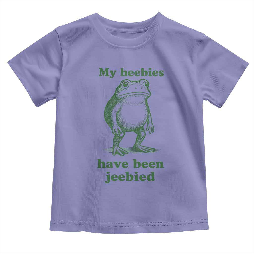 Funny Frog Toddler T Shirt My Heebies Have Been Jeebied Weirdcore Meme TS10 Violet Print Your Wear
