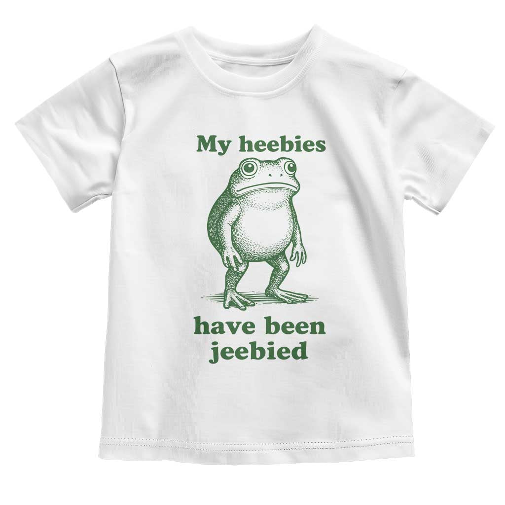 Funny Frog Toddler T Shirt My Heebies Have Been Jeebied Weirdcore Meme TS10 White Print Your Wear