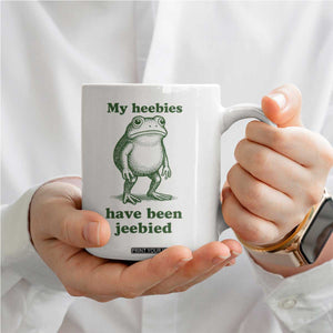 Funny Frog Coffee Mug My Heebies Have Been Jeebied Weirdcore Meme TS10 Print Your Wear