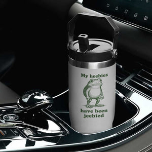 Funny Frog Flip Straw Tumbler My Heebies Have Been Jeebied Weirdcore Meme TS10 Print Your Wear