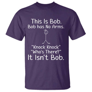 Funny This is Bob Knock Knock Joke T Shirt TS10 Purple Print Your Wear