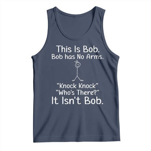 Funny This is Bob Knock Knock Joke Tank Top TS10 Navy Print Your Wear