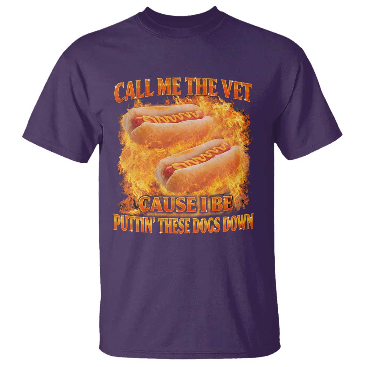 Funny Hard Hot Dog Meme T Shirt Call Me The Vet Cause I Be Bootleg TS10 Purple Print Your Wear