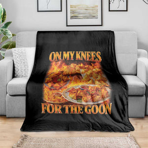 Funny Crab Rangoon Meme Throw Blanket Vintage 90s Style On My Knees Bootleg Graphic TS10 Print Your Wear