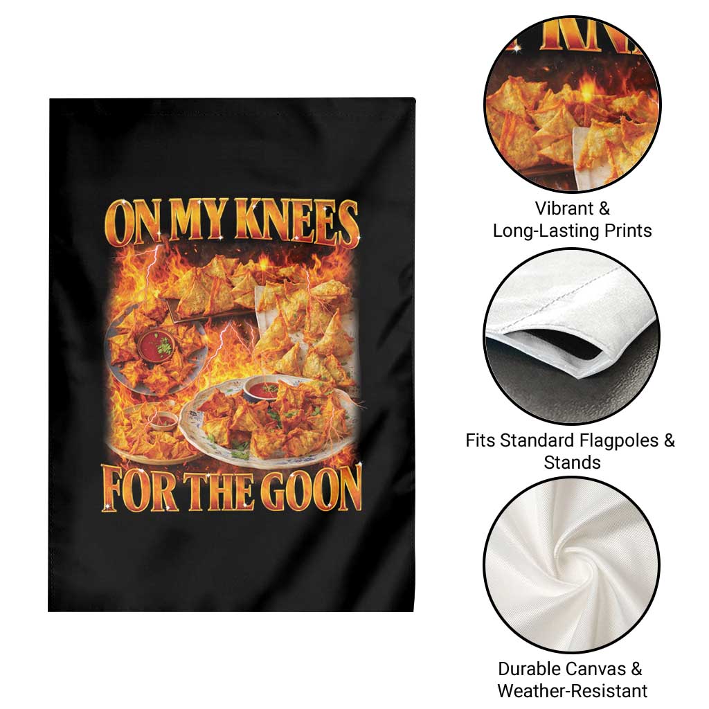 Funny Crab Rangoon Meme Garden Flag Vintage 90s Style On My Knees Bootleg Graphic TS10 Print Your Wear