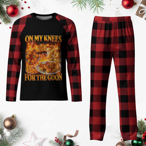 Funny Crab Rangoon Meme Plaid Pajama Set Vintage 90s Style On My Knees Bootleg Graphic TS10 Buffalo Plaid Print Your Wear