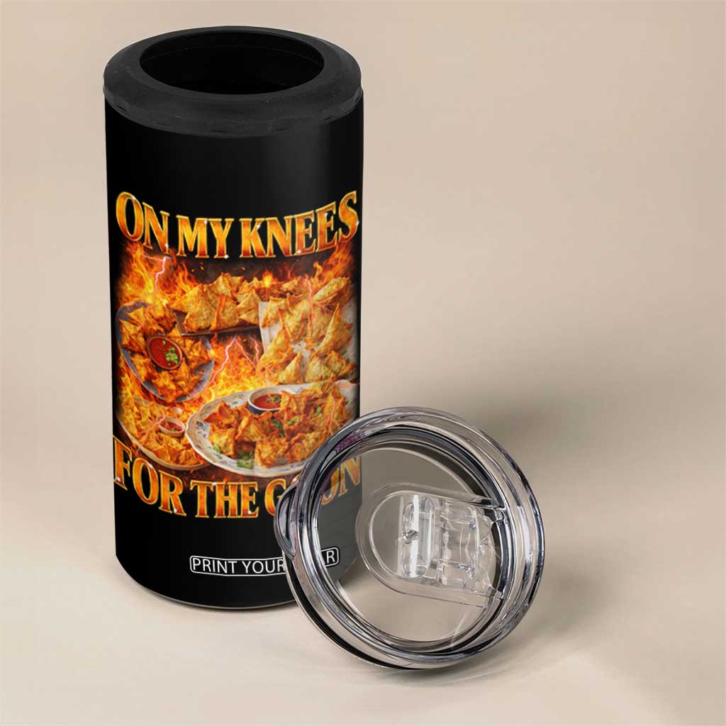 Funny Crab Rangoon Meme 4 in 1 Can Cooler Tumbler Vintage 90s Style On My Knees Bootleg Graphic TS10 Print Your Wear