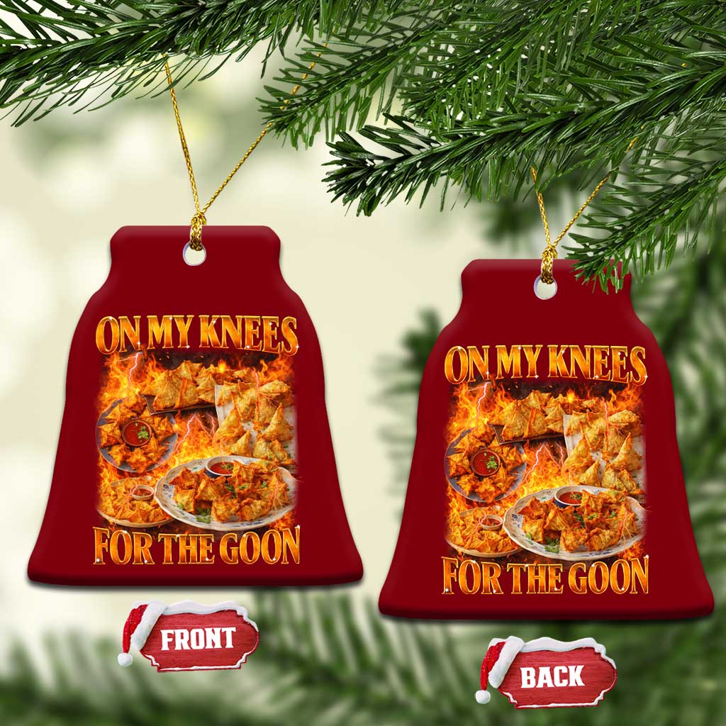 Funny Crab Rangoon Meme Ceramic Ornament Vintage 90s Style On My Knees Bootleg Graphic TS10 Print Your Wear