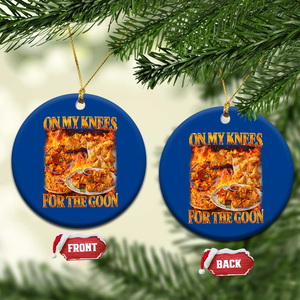 Funny Crab Rangoon Meme Ceramic Ornament Vintage 90s Style On My Knees Bootleg Graphic TS10 1pc Blue Print Your Wear