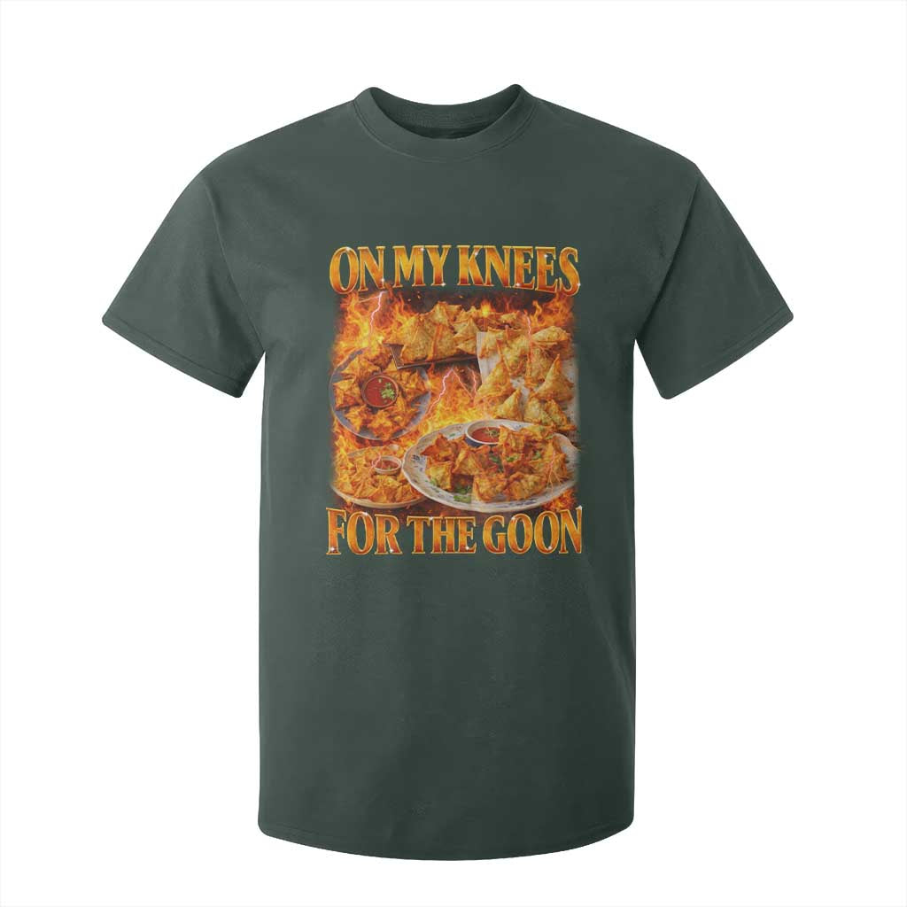 Funny Crab Rangoon Meme T Shirt For Kid Vintage 90s Style On My Knees Bootleg Graphic TS10 Dark Forest Green Print Your Wear