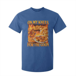 Funny Crab Rangoon Meme T Shirt For Kid Vintage 90s Style On My Knees Bootleg Graphic TS10 Royal Blue Print Your Wear
