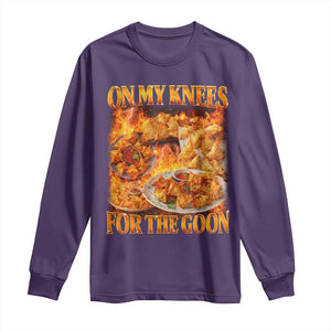 Funny Crab Rangoon Meme Long Sleeve Shirt Vintage 90s Style On My Knees Bootleg Graphic TS10 Purple Print Your Wear