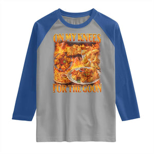 Funny Crab Rangoon Meme Raglan Shirt Vintage 90s Style On My Knees Bootleg Graphic TS10 Sport Gray Royal Print Your Wear