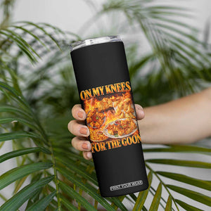 Funny Crab Rangoon Meme Skinny Tumbler Vintage 90s Style On My Knees Bootleg Graphic TS10 Print Your Wear