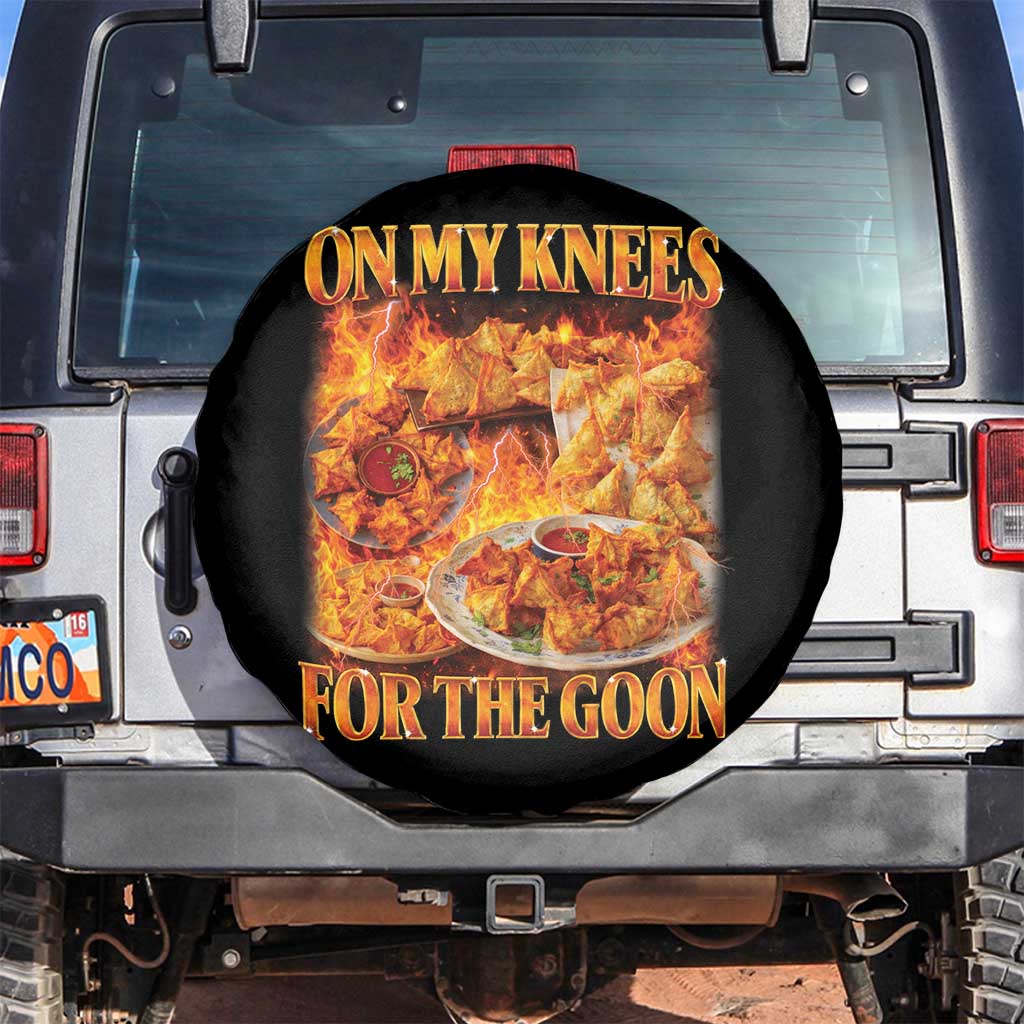Funny Crab Rangoon Meme Spare Tire Cover Vintage 90s Style On My Knees Bootleg Graphic TS10 No hole Black Print Your Wear