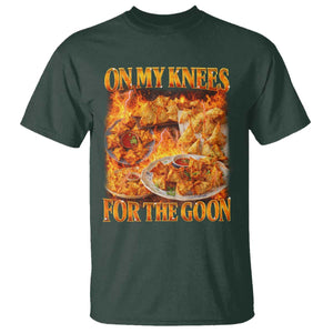 Funny Crab Rangoon Meme T Shirt Vintage 90s Style On My Knees Bootleg Graphic TS10 Dark Forest Green Print Your Wear