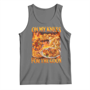 Funny Crab Rangoon Meme Tank Top Vintage 90s Style On My Knees Bootleg Graphic TS10 Black Heather Print Your Wear