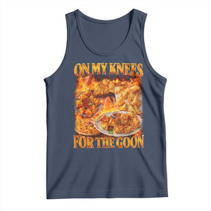 Funny Crab Rangoon Meme Tank Top Vintage 90s Style On My Knees Bootleg Graphic TS10 Navy Print Your Wear