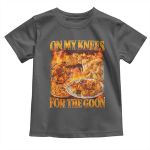 Funny Crab Rangoon Meme Toddler T Shirt Vintage 90s Style On My Knees Bootleg Graphic TS10 Dark Heather Print Your Wear