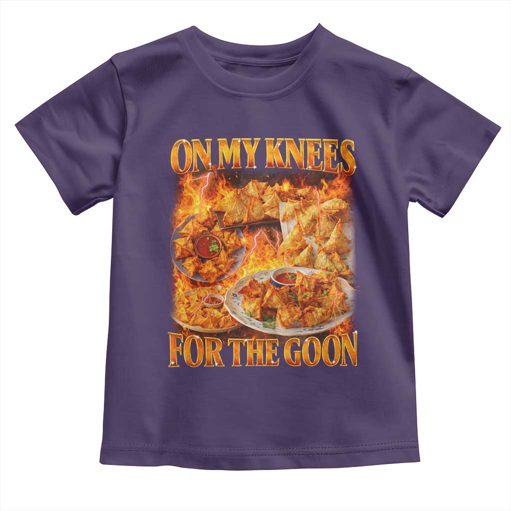 Funny Crab Rangoon Meme Toddler T Shirt Vintage 90s Style On My Knees Bootleg Graphic TS10 Purple Print Your Wear