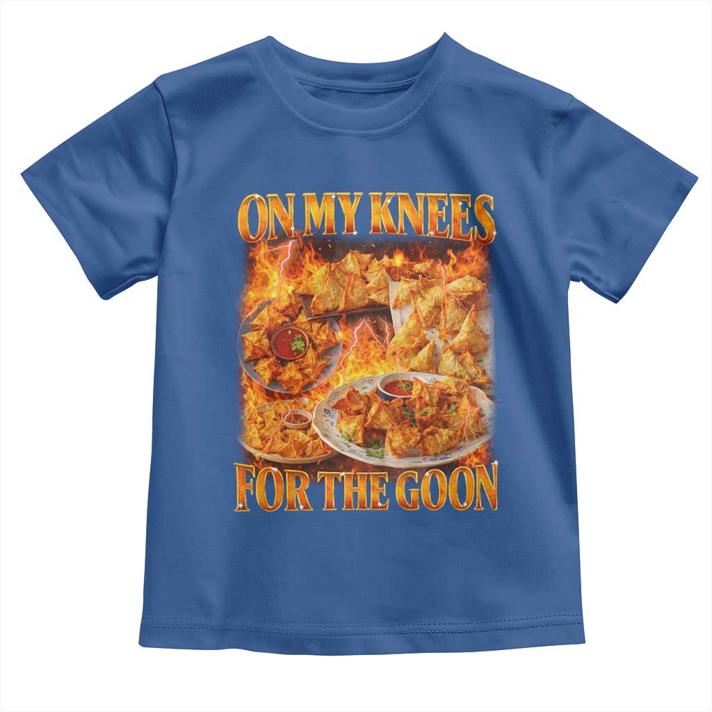 Funny Crab Rangoon Meme Toddler T Shirt Vintage 90s Style On My Knees Bootleg Graphic TS10 Royal Blue Print Your Wear