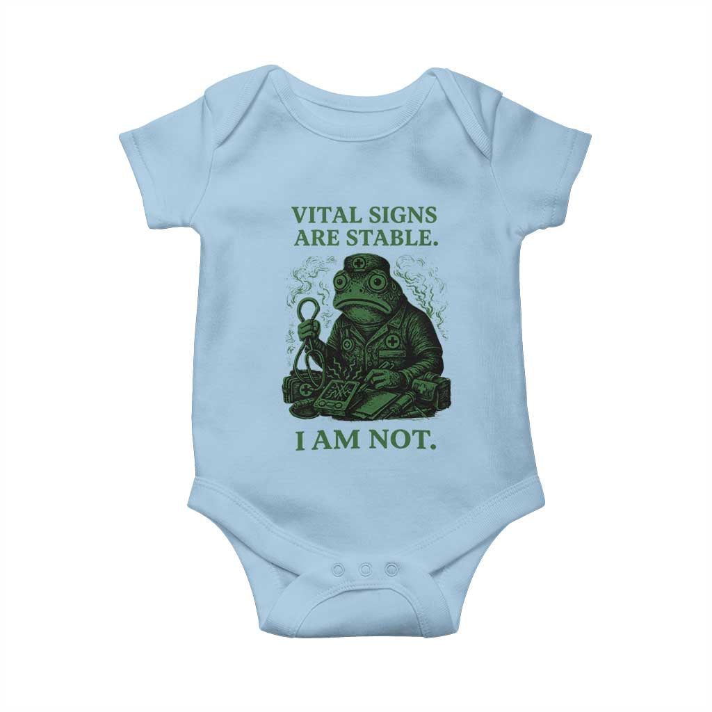 Frog Medic Baby Onesie Funny Animal EMT Emergency Health Workers TS10 Light Blue Print Your Wear