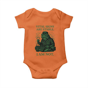 Frog Medic Baby Onesie Funny Animal EMT Emergency Health Workers TS10 Orange Print Your Wear