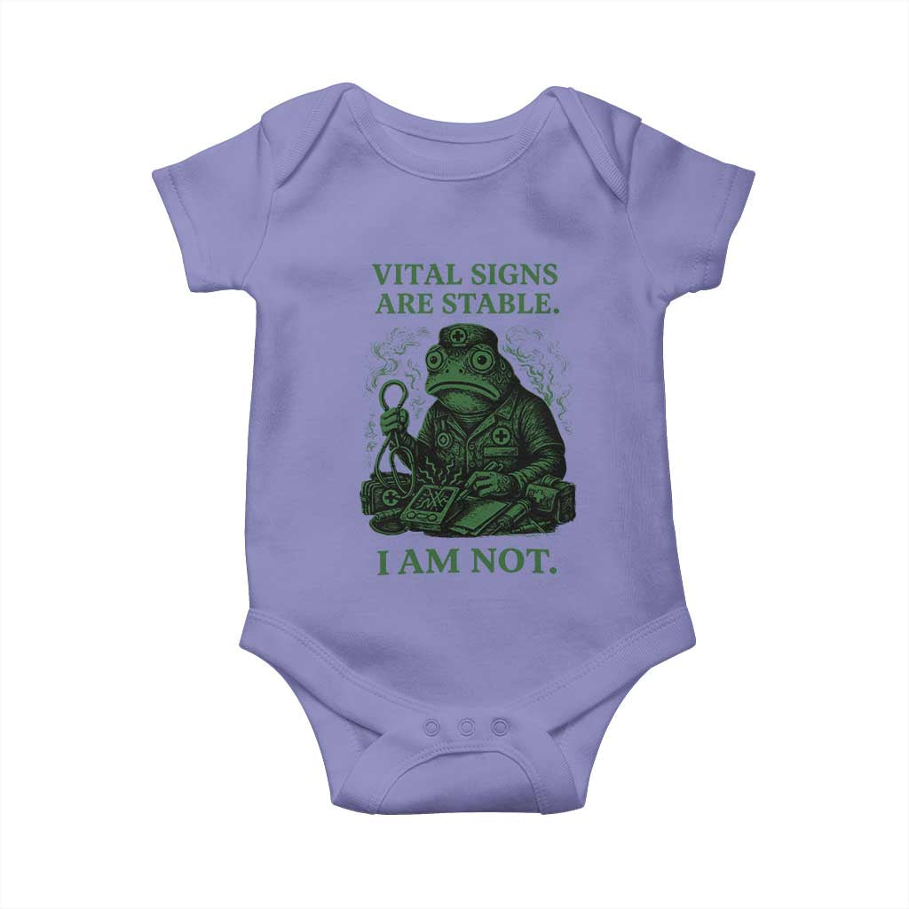 Frog Medic Baby Onesie Funny Animal EMT Emergency Health Workers TS10 Violet Print Your Wear