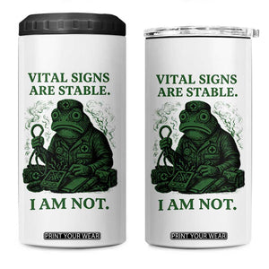 Frog Medic 4 in 1 Can Cooler Tumbler Funny Animal EMT Emergency Health Workers TS10 One Size: 16 oz White Print Your Wear