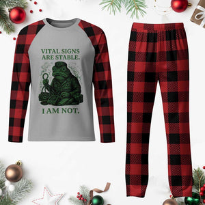 Frog Medic Plaid Pajama Set Funny Animal EMT Emergency Health Workers TS10 Buffalo Plaid Print Your Wear