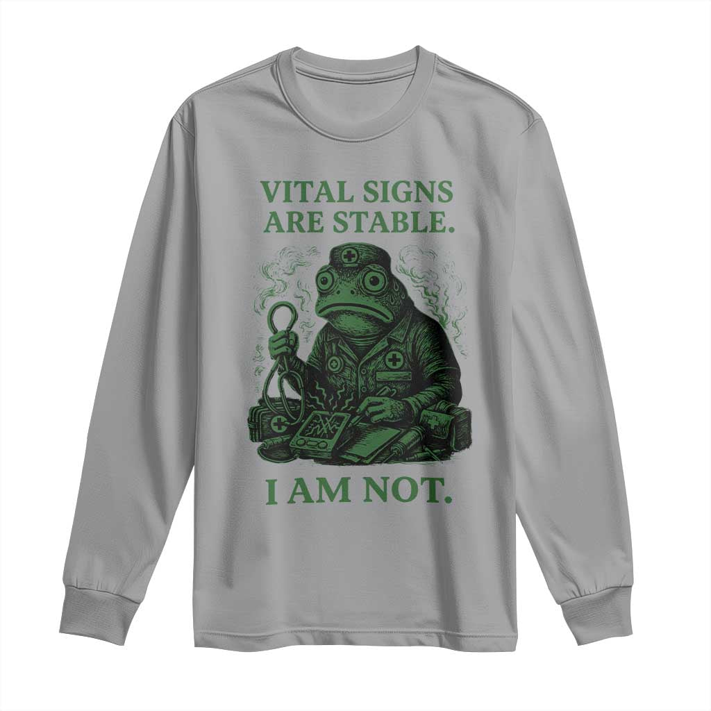 Frog Medic Long Sleeve Shirt Funny Animal EMT Emergency Health Workers TS10 Sport Gray Print Your Wear