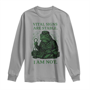 Frog Medic Long Sleeve Shirt Funny Animal EMT Emergency Health Workers TS10 Sport Gray Print Your Wear