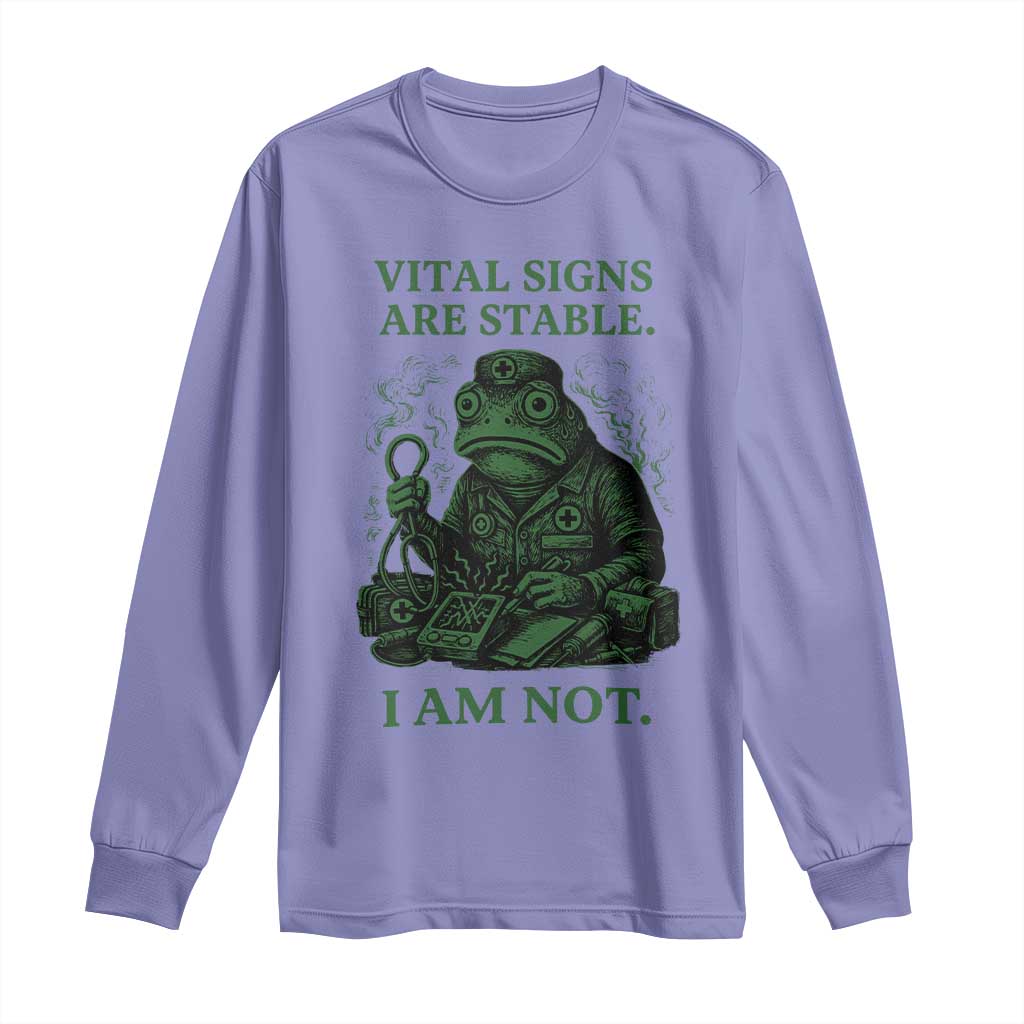 Frog Medic Long Sleeve Shirt Funny Animal EMT Emergency Health Workers TS10 Violet Print Your Wear