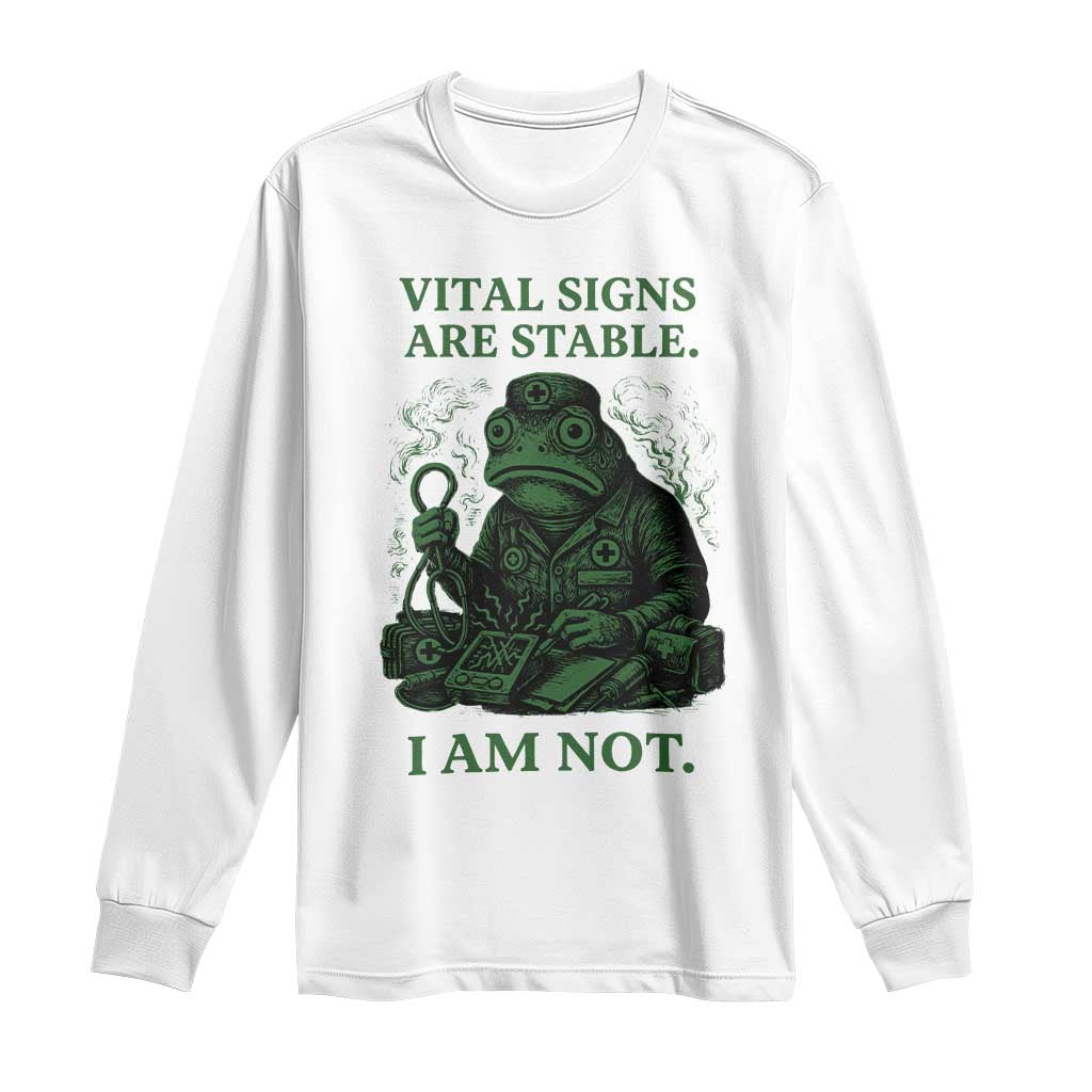 Frog Medic Long Sleeve Shirt Funny Animal EMT Emergency Health Workers TS10 White Print Your Wear