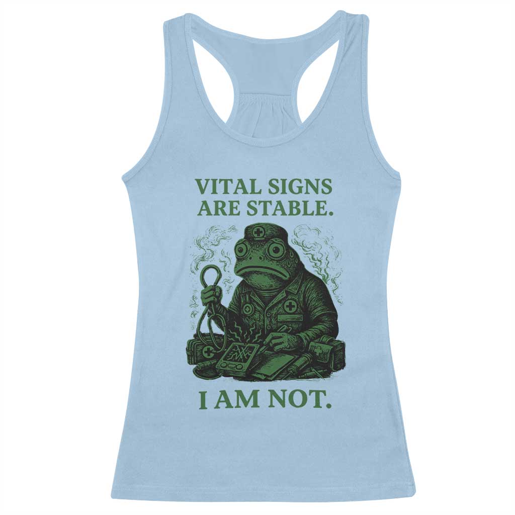 Frog Medic Racerback Tank Top Funny Animal EMT Emergency Health Workers TS10 Light Blue Print Your Wear