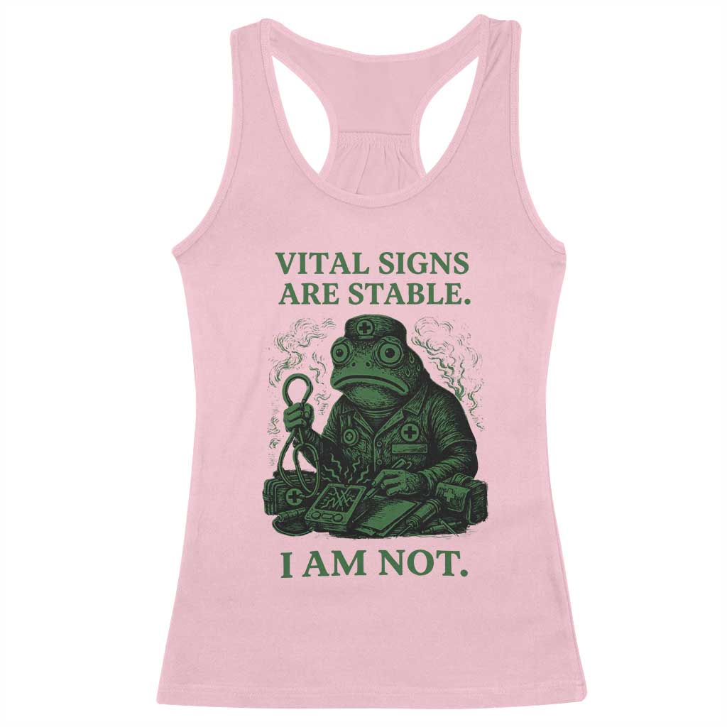 Frog Medic Racerback Tank Top Funny Animal EMT Emergency Health Workers TS10 Light Pink Print Your Wear