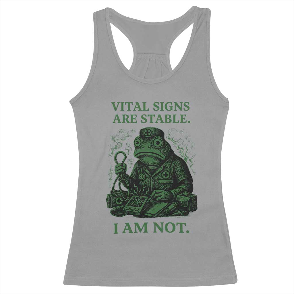 Frog Medic Racerback Tank Top Funny Animal EMT Emergency Health Workers TS10 Sport Gray Print Your Wear