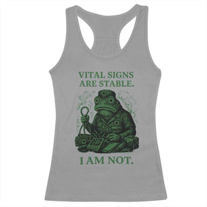 Frog Medic Racerback Tank Top Funny Animal EMT Emergency Health Workers TS10 Sport Gray Print Your Wear