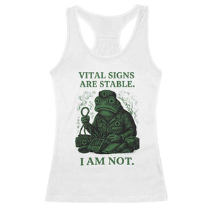 Frog Medic Racerback Tank Top Funny Animal EMT Emergency Health Workers TS10 White Print Your Wear