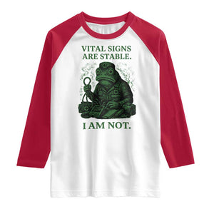 Frog Medic Raglan Shirt Funny Animal EMT Emergency Health Workers TS10 White Red Print Your Wear