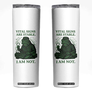 Frog Medic Skinny Tumbler Funny Animal EMT Emergency Health Workers TS10 White Print Your Wear
