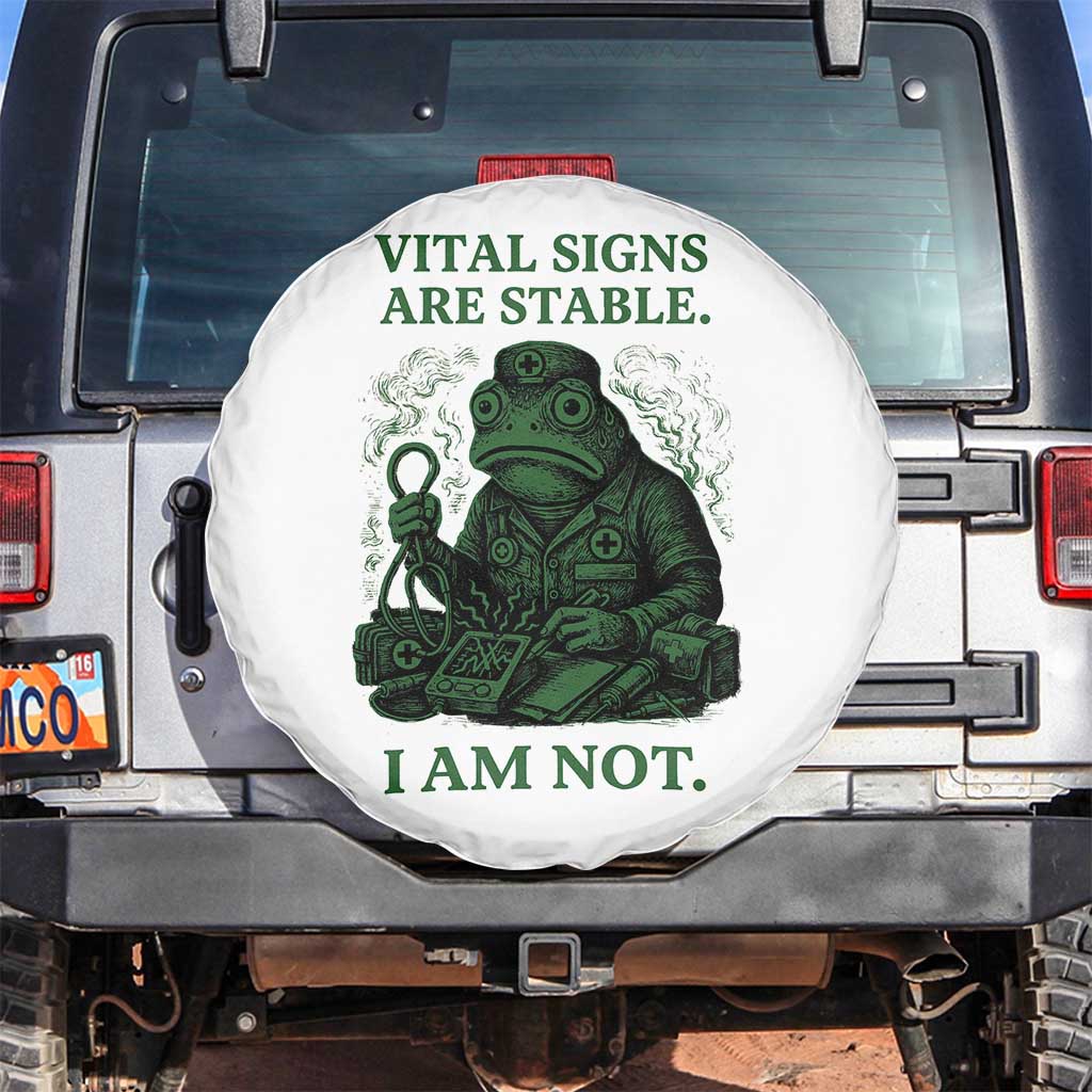 Frog Medic Spare Tire Cover Funny Animal EMT Emergency Health Workers TS10 No hole White Print Your Wear