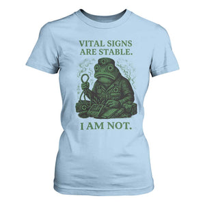Frog Medic T Shirt For Women Funny Animal EMT Emergency Health Workers TS10 Light Blue Print Your Wear