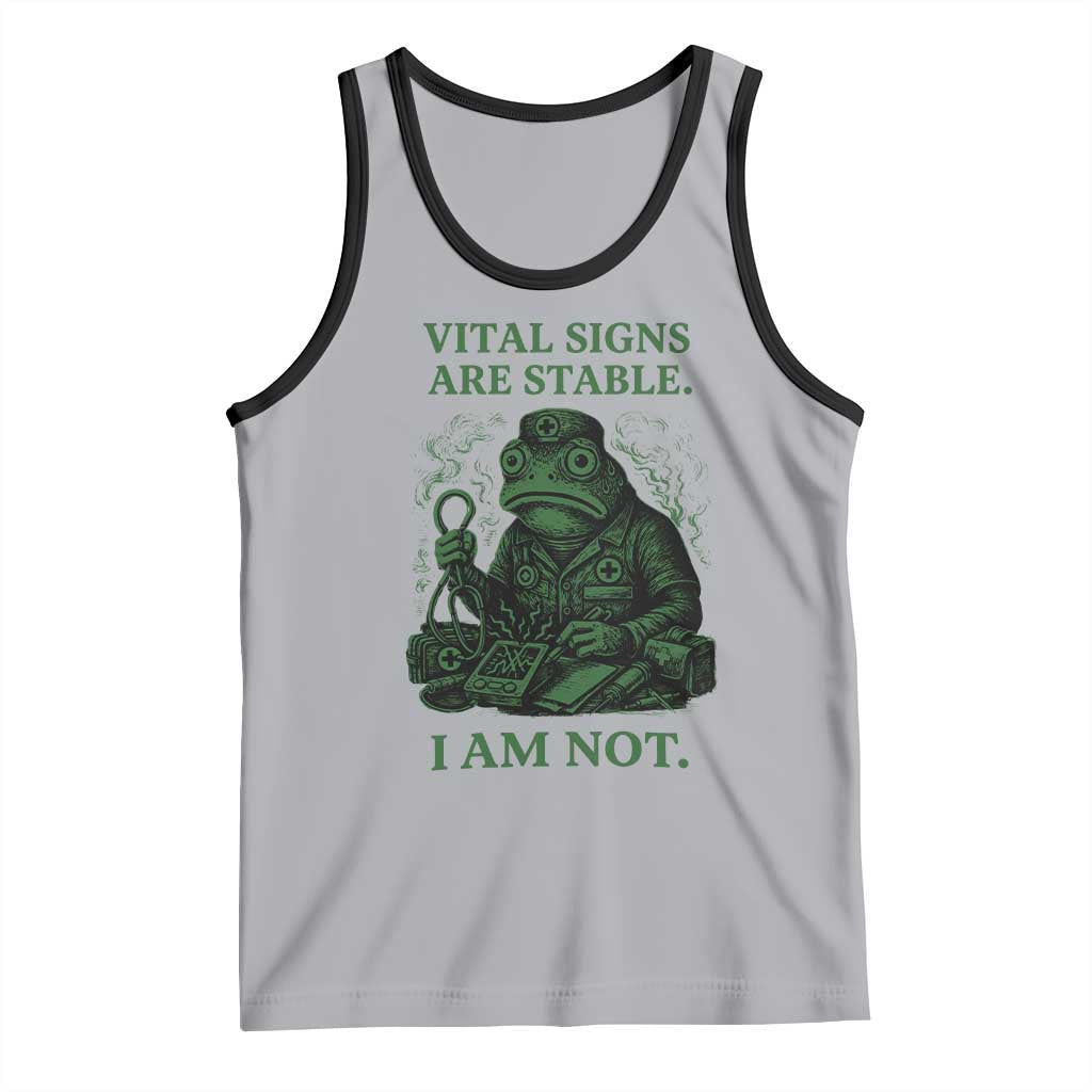 Frog Medic Tank Top Funny Animal EMT Emergency Health Workers TS10 Athletic Heather Black Print Your Wear