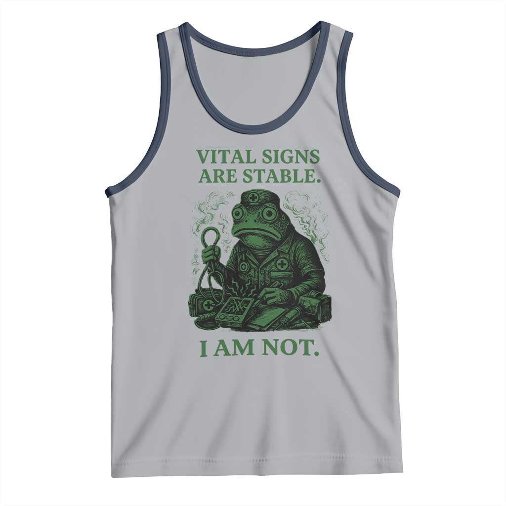 Frog Medic Tank Top Funny Animal EMT Emergency Health Workers TS10 Athletic Heather Navy Print Your Wear
