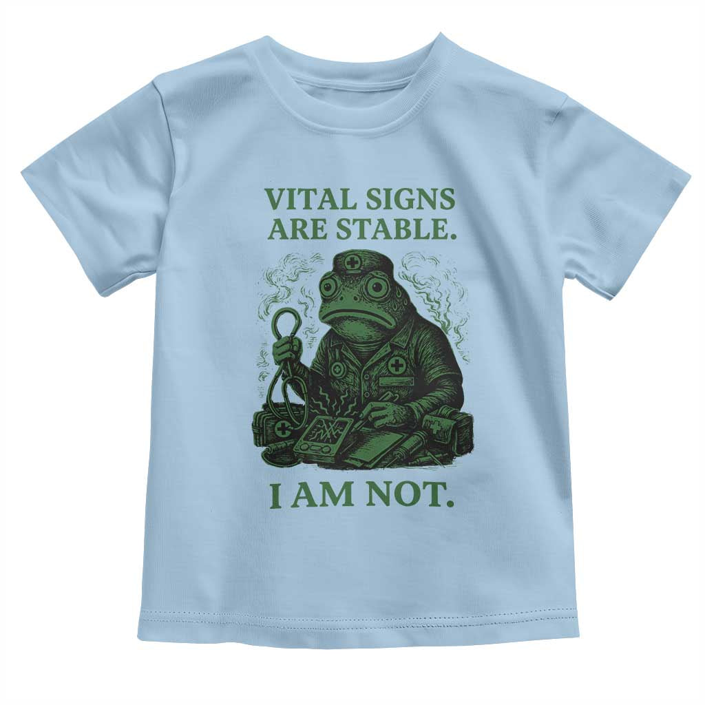 Frog Medic Toddler T Shirt Funny Animal EMT Emergency Health Workers TS10 Light Blue Print Your Wear