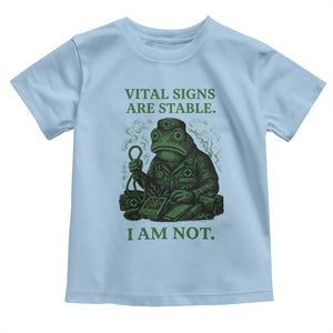 Frog Medic Toddler T Shirt Funny Animal EMT Emergency Health Workers TS10 Light Blue Print Your Wear