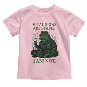 Frog Medic Toddler T Shirt Funny Animal EMT Emergency Health Workers TS10 Light Pink Print Your Wear